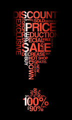 Image showing Red sale discount poster