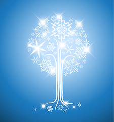 Image showing winter abstract tree