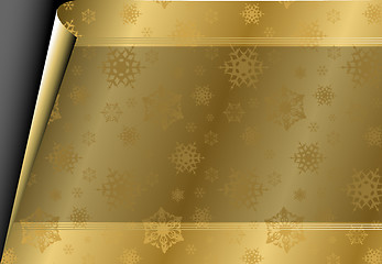 Image showing Christmas card with golden paper