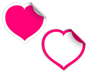 Image showing Pink and white heart labels