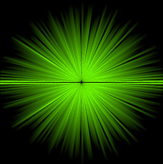 Image showing Abstract green cosmic background