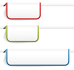 Image showing Empty colorful paper tags