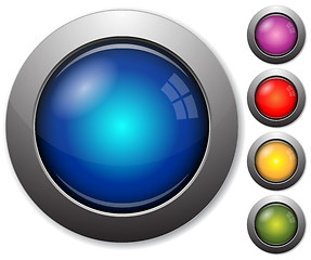 Image showing Colorful glass buttons