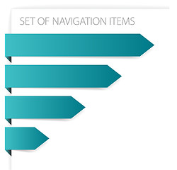 Image showing Paper arrows - modern navigation items