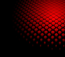 Image showing 3d abstract dynamic red background