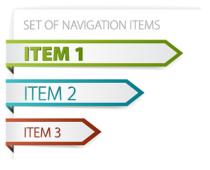 Image showing Paper arrows - modern navigation items