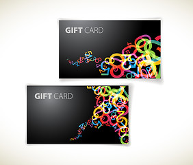 Image showing modern dark gift card templates