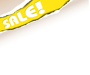 Image showing Vector ripped paper - background for items in sale