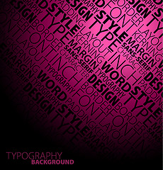 Image showing Abstract dark typography background