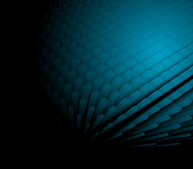 Image showing 3d abstract dynamic blue background