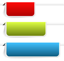 Image showing Empty colorful paper tags