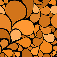 Image showing Orange abstract seamless pattern