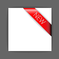 Image showing New red corner ribbon