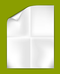 Image showing Sheet of folded white paper