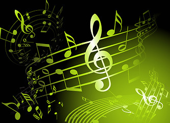 Image showing Green music theme