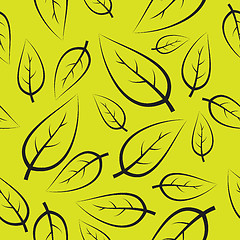 Image showing Fresh green leafs pattern