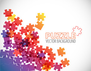 Image showing Abstract puzzle background