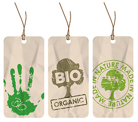 Image showing grunge tags for organic / bio / eco