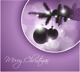 Image showing Christmas card with decorations