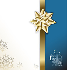 Image showing Blue vector Christmas card