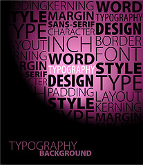 Image showing Abstract purple typography background