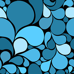 Image showing Blue abstract seamless pattern