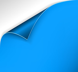 Image showing blue paper with a curl