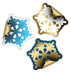 Image showing Snow flakes as labels