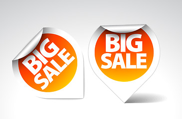 Image showing Round Labels / stickers for big sale