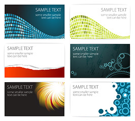 Image showing Collection of modern business card templates