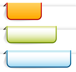 Image showing Empty colorful paper tags