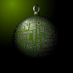 Image showing 3D Christmas green decoration