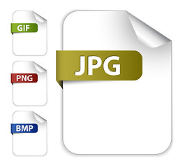 Image showing Vector set of icons for image file extensions