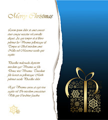 Image showing Abstract Christmas card with sample text