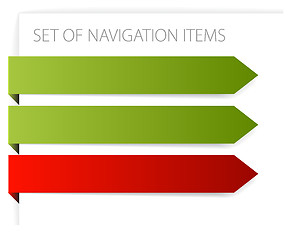 Image showing Paper arrows - modern navigation items