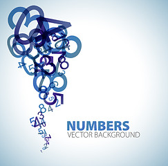 Image showing background with blue numbers