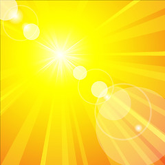 Image showing The hot summer sun