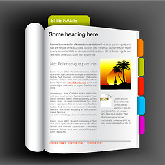 Image showing Web site template - open book