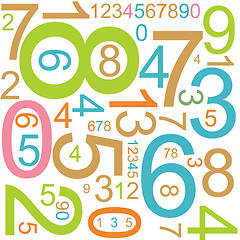 Image showing background with colorful numbers