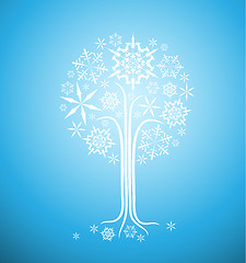 Image showing Christmas winter abstract tree