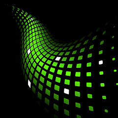 Image showing Abstract dynamic green background