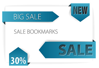 Image showing Blue paper arrows - Vector sale