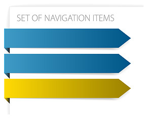 Image showing Paper arrows - modern navigation items