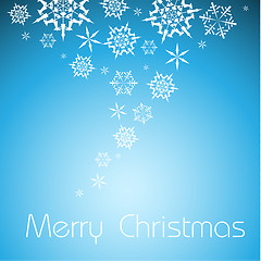 Image showing Vector  Christmas background with white snowflakes