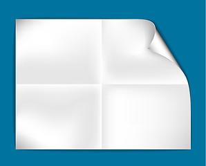 Image showing Sheet of folded white paper