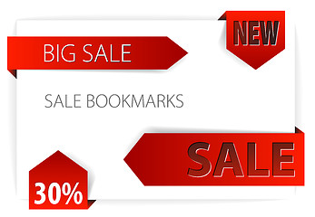 Image showing Red paper arrows / sale tags