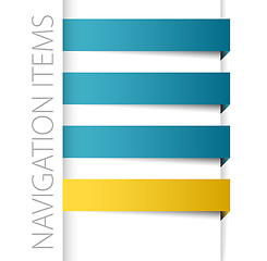 Image showing Modern blue navigation items
