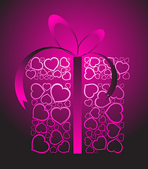 Image showing Stylized love present box