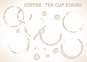 Image showing Coffee or tea cup stains