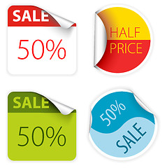 Image showing fresh two colors sale labels